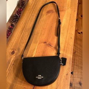 Coach Black Pebbled Leather Crossbody